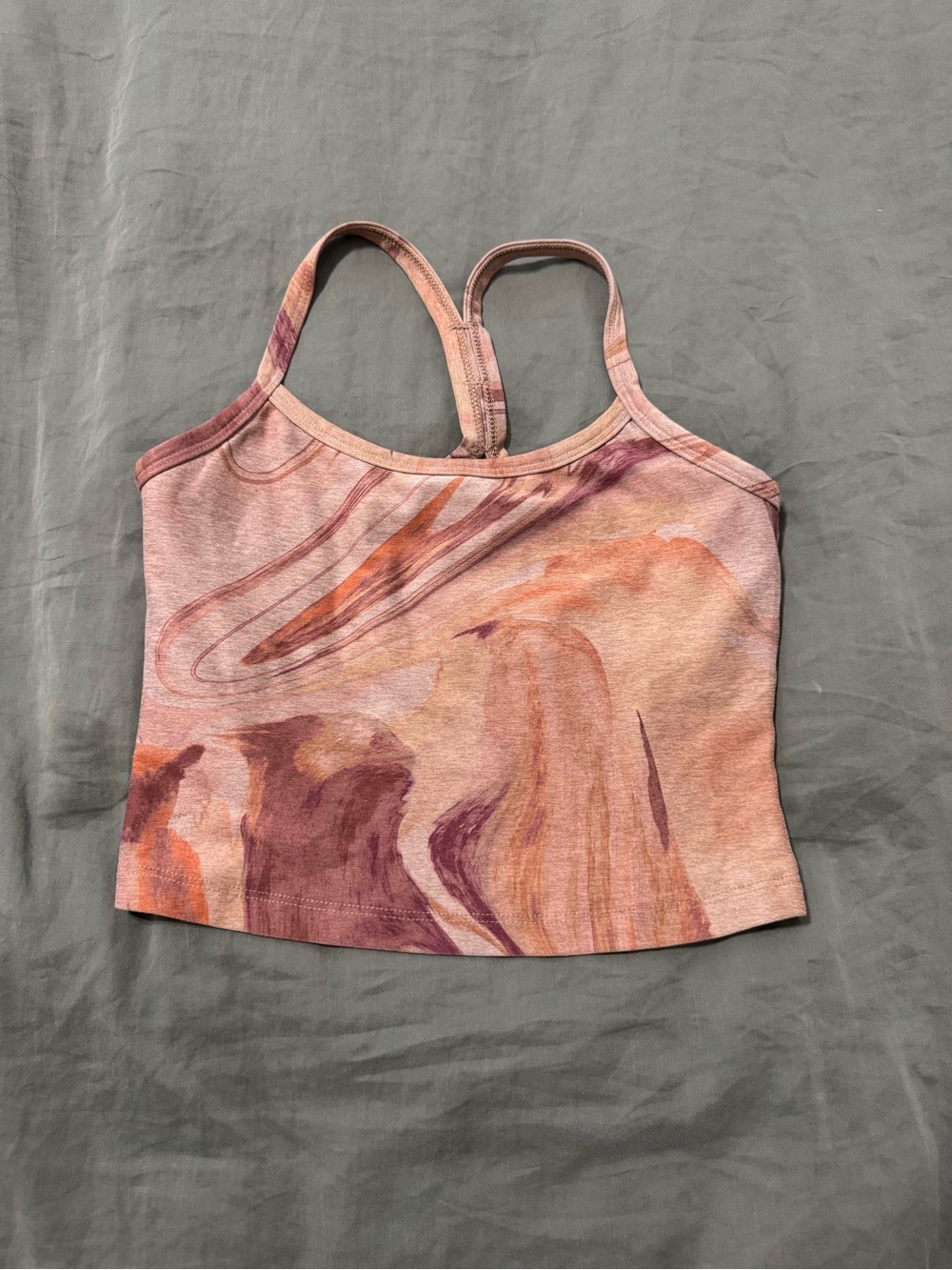 Beyond Yoga Marble Printer Spacedye Slim Racerback Cropped Tank